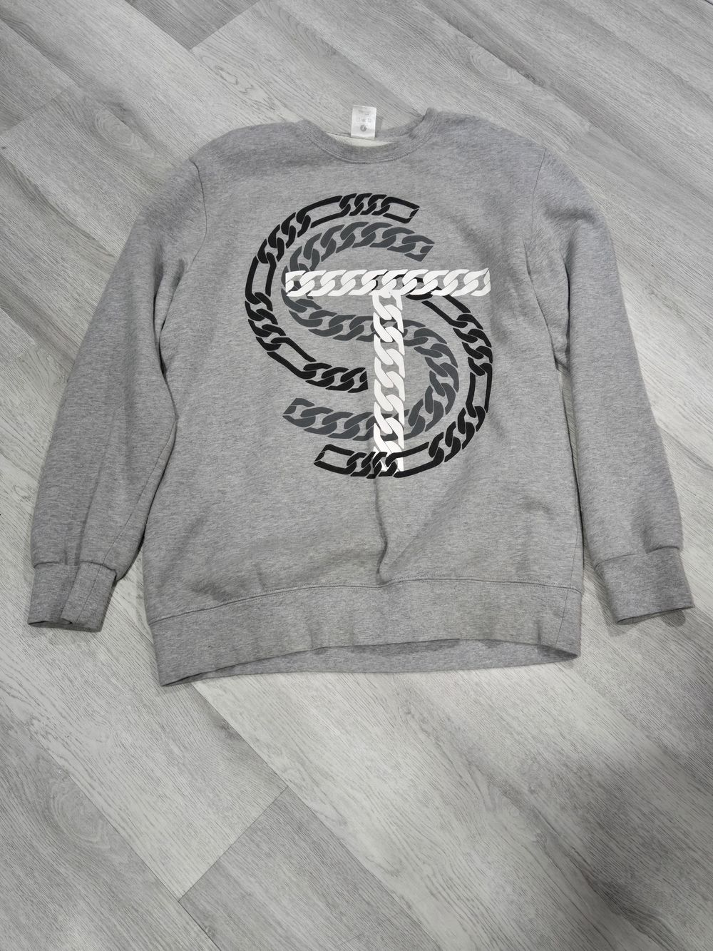 Crooks & Castles Gray Chain Logo Crewneck Sweatshirt